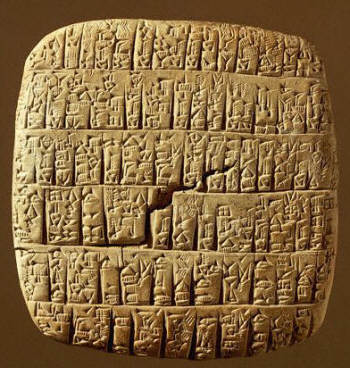 Slab With Cuneiform Script
