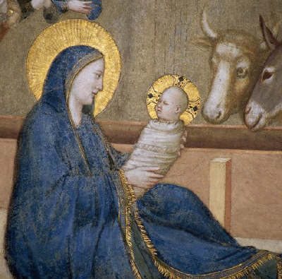 Virgin and Child from Annunciation to the Shepherds Attributed to Simone Martini