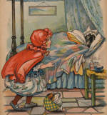 Red Riding Hood Goes Into Her Granny's Cottage
