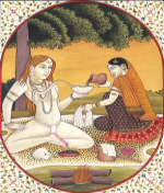 Parvati Offers Bhang to Shiva