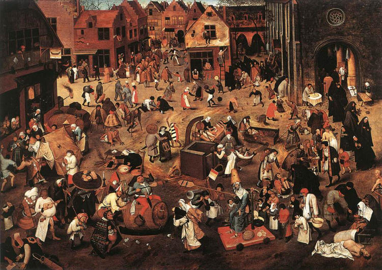The Battle Between Carnival and Lent by Pieter Bruegel the Elder 1559
