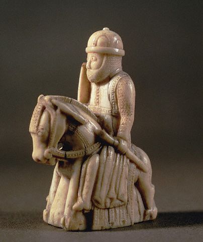 Ivory Carving of Knight from a Chess Set 13 century
