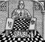 Illustration of a Man Playing Chess 15th century