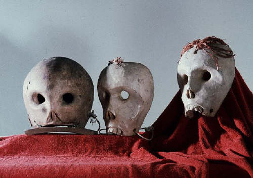 Three Kwakuitl Ceremonial Skulls