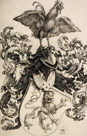 Rooster Coat of Arms by Albrecht Durer 1500