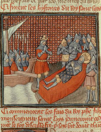 Grandes Chroniques de France: The Death of Saint Louis in Tunis 14th century