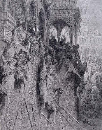 The massacre of Antioch during the first crusade by Gustave Dore