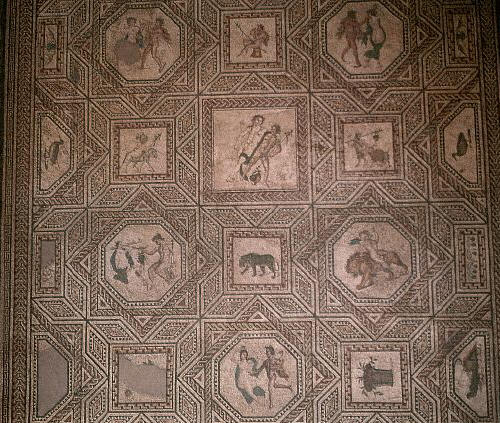 Roman Mosaic of Dionysus. Cologne, Germany