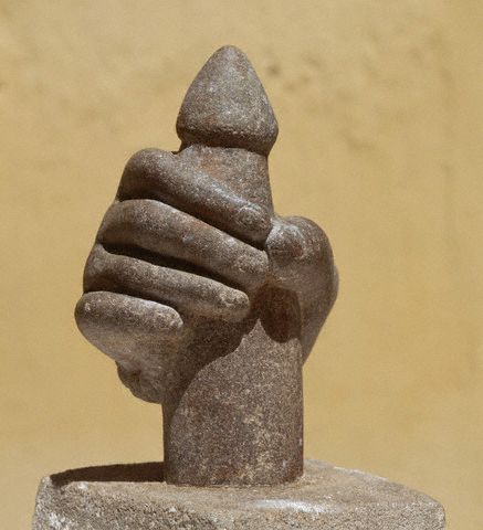 Vietnamese Cham Sculpture of Hand with Phallus 6th 