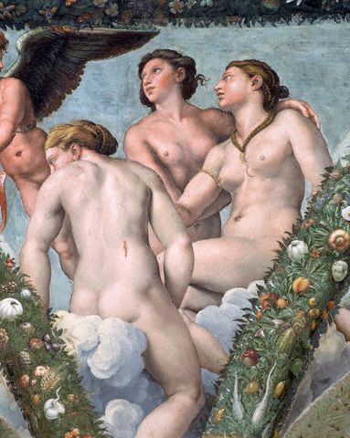 Three Graces from the Loggia of Cupid and Psyche by Raphael