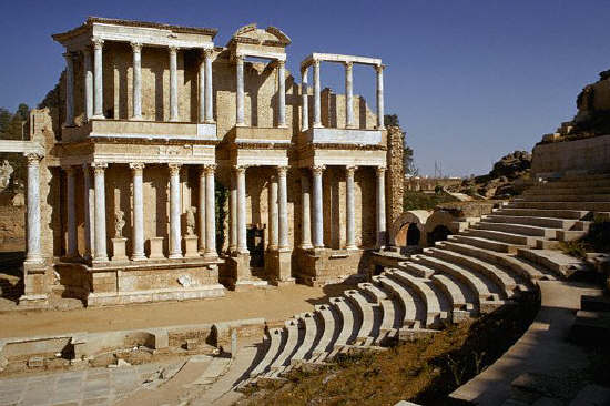 Merida Roman Amphitheatre. Plascencia, Spain