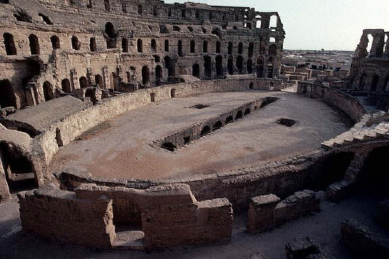 Amphitheater of Thysprus  in Tunisia
