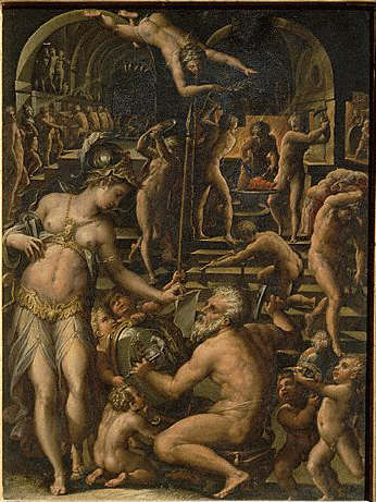 The Forge of Vulcan by Giorgio Vasari 16th century