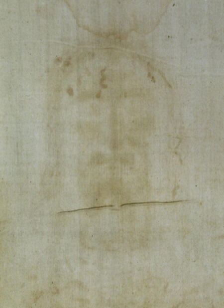 Holy shroud. Positive images of the face