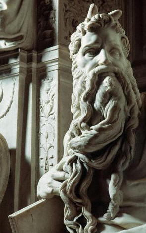 Detail from Moses by Michelangelo
