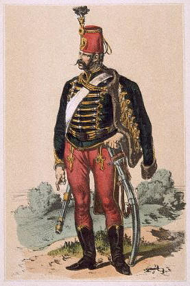 A Hussar from the Imperial and Royal Austrian army in full uniform 1790
