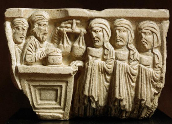 Romanesque Capital Depicting a Perfume and Ointment Shop 12th century