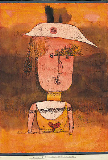 Portrait of Mrs. P. in the South  by Paul Klee, 1924