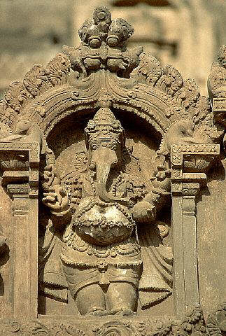 Ganesha is the elephant-headed son of Shiva and Parvati