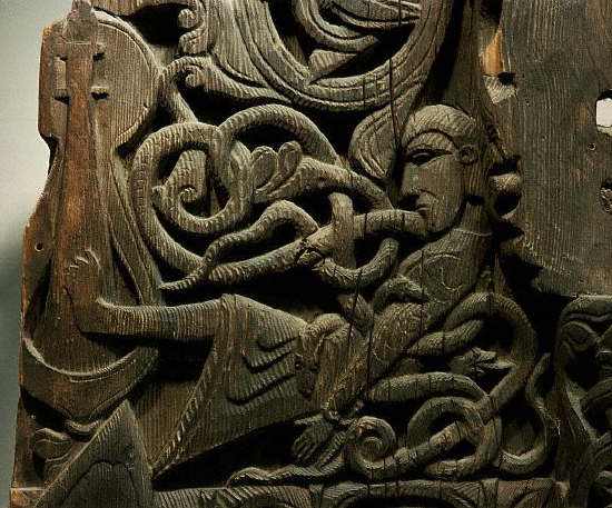 Hylestad stave church portal door, Setesdal, Norway (the story of Sigurd)