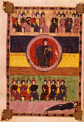 God Enthroned and Twenty-Four Elders from the Beatus of Liebana 1047