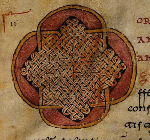 Mozarabic Miniature Painting Depicting Knotwork from a Liber Ordinum 1052