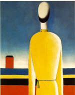 Complex Presentiment. Half-Figure in a Yellow Shirt by K. Malevich 1928