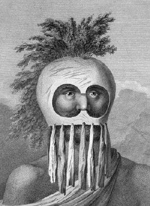 A Man of the Sandwich Islands in a Mask 1723