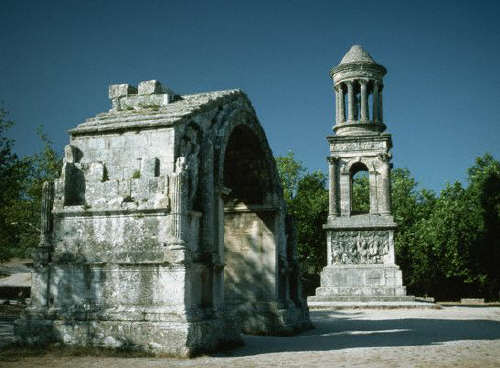 Roman Mausoleum and Arch at St.-Remy-de-Provence, France