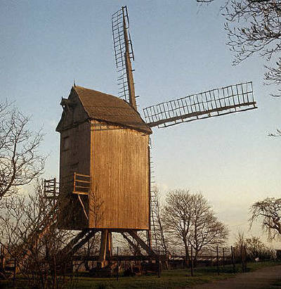 Old windmill in Cassel, in northwestern France