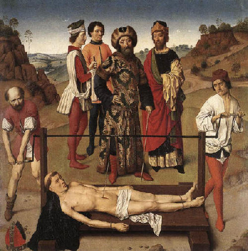 Martyrdom of St Erasmus by Dieric Douts the Elder