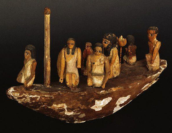 17th-Century B.C. Egyptian Sculpture Depicting a Funerary Boat