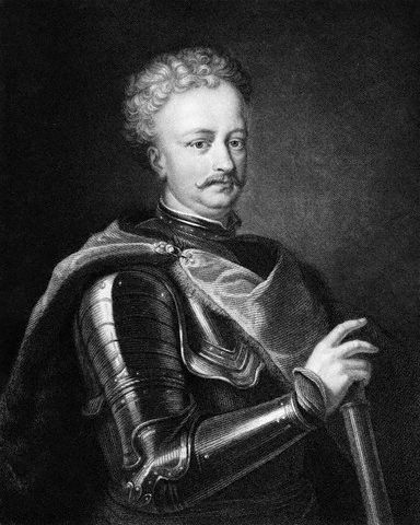 Portrait of Peter The Great. Engraving by Thompson