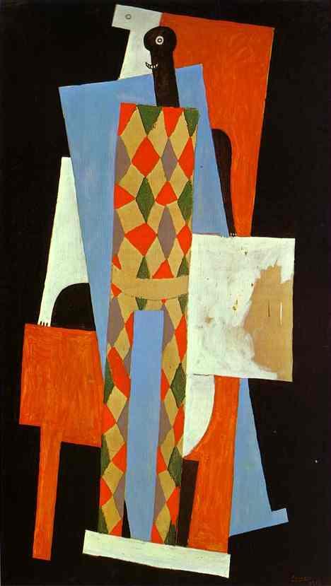 Harlequin by Pablo Picasso. 1915