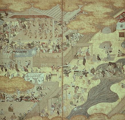 Shijo River by Hanabusa Itcho ca. 1615-1668