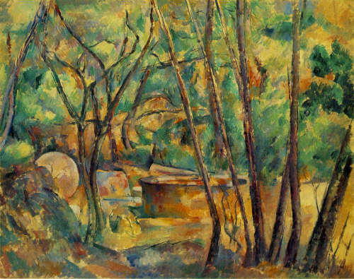 Paul Cezanne. Millstone and Cistern Under Trees