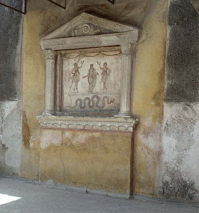 Aedicule in the House of the Vettii at Pompeii
