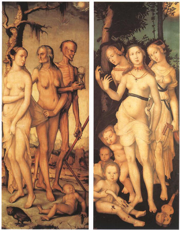 Three Ages of Man and Three Graces by Hans Baldung Grien