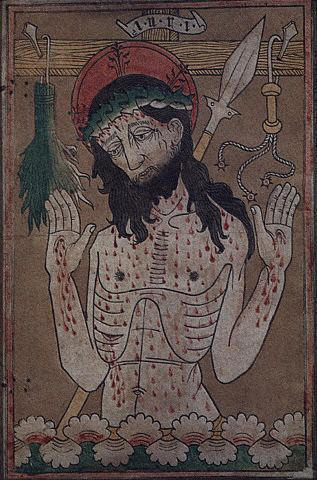 Germanic Renaissance Illustration of Christ with Wounds