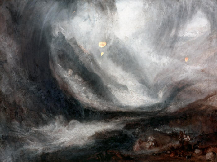 William Turner. Valley of Aosta, Snowstorm, Avalanche and Thunderstorm