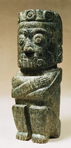 Pre-Columbian Seated Stone Figure from Mexico
