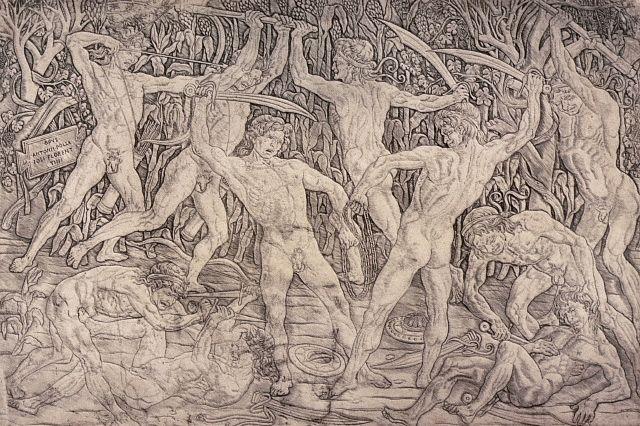 Battle of the Ten Naked Men by Antonio del Pollaiolo 1465-70